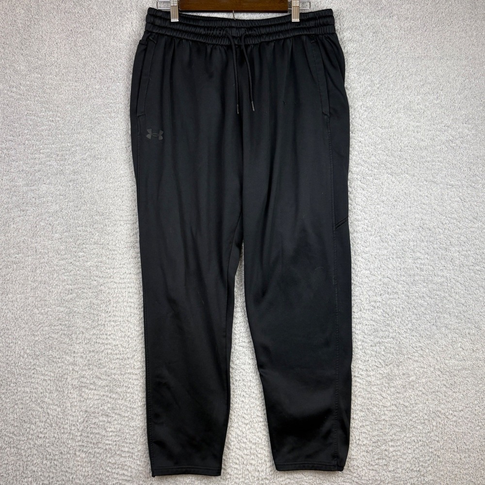 Under Armour Sweatpants Mens XL Black ColdGear Fleece Tapered Joggers Athletic